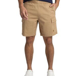NWT U.S. Polo Assn. Men’s Comfort Waist Cargo Shorts Honey Tan/Khaki 8.5" Inseam